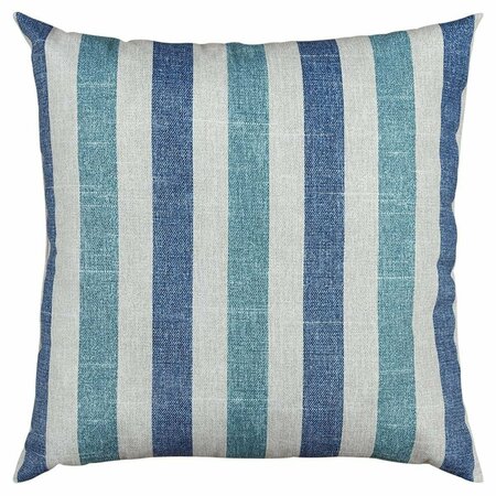 HOMEROOTS Blue White Distressed Stripe Indoor & Outdoor Throw Pillow Multi Color 403554